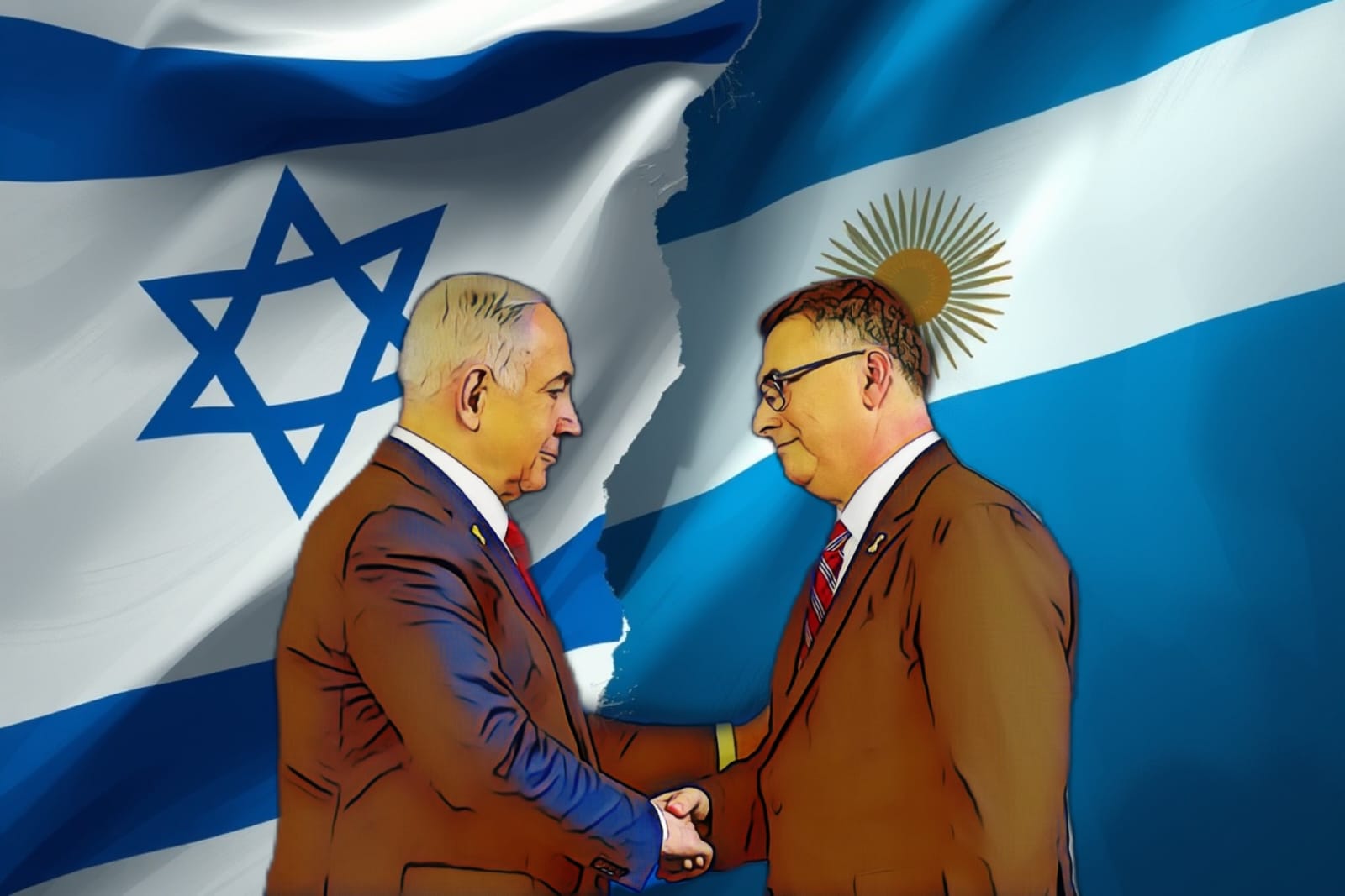 Netanyahu y Sa'ar
